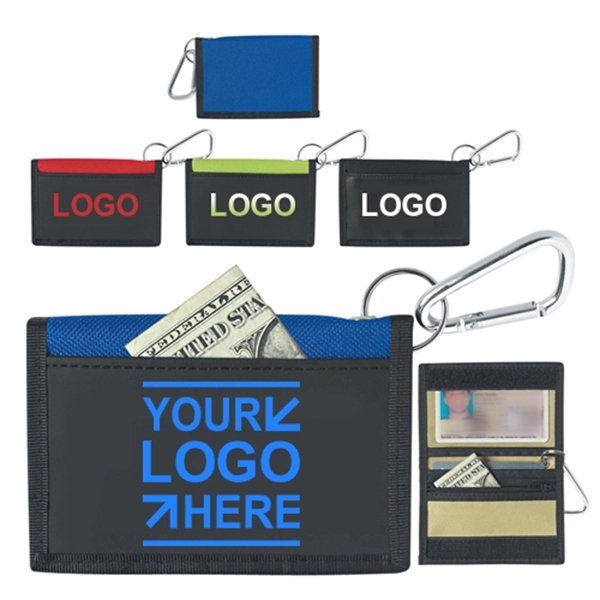 Branded Wallet With Carabiner 1