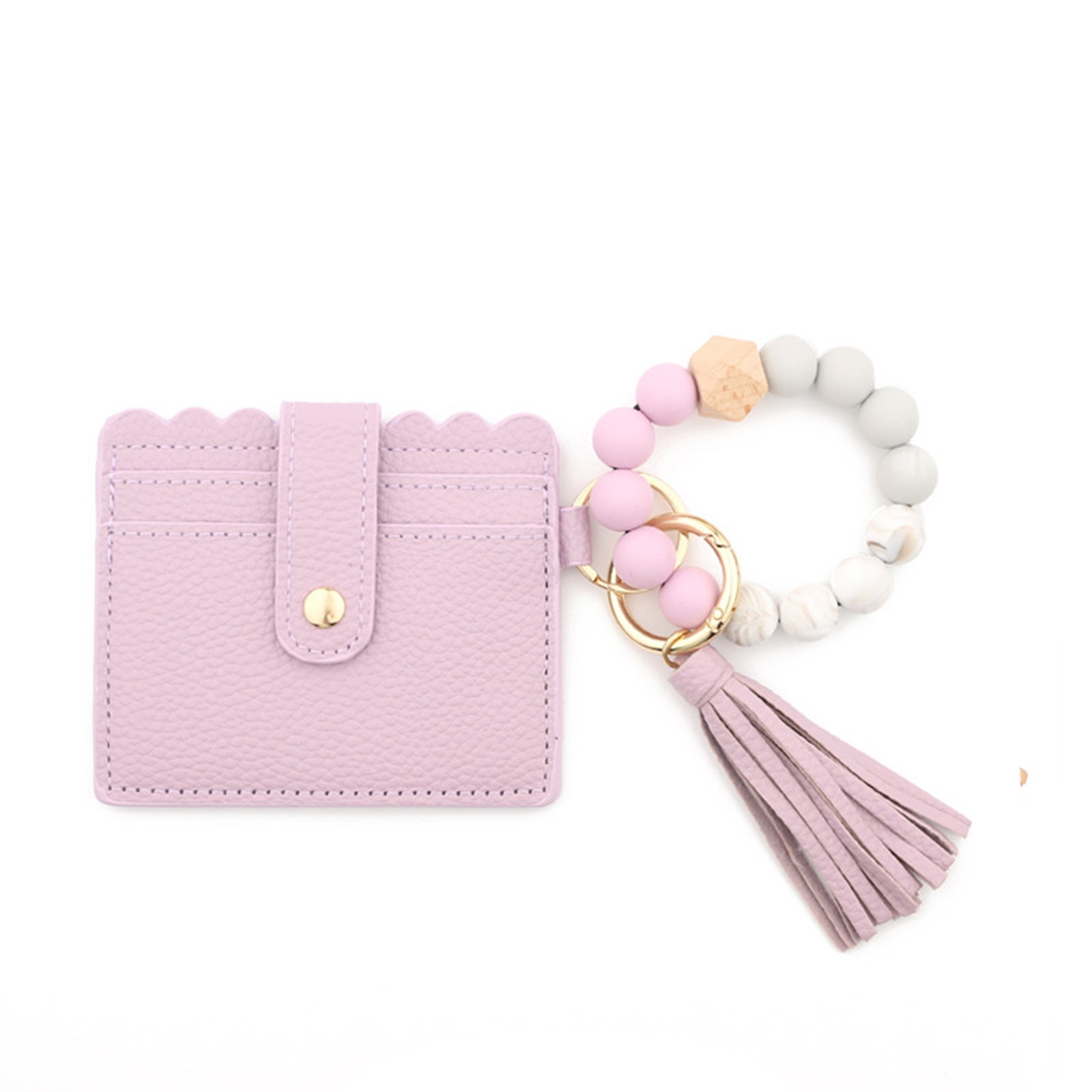 Women's Wristlets Key Ring With Wallet 8