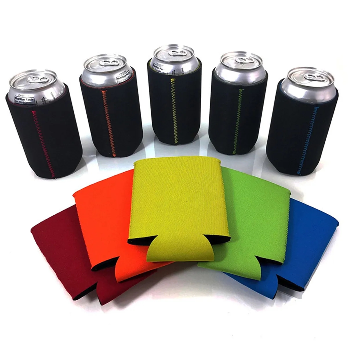 Beer Soda Can Beverage Cooler Sleeve Insulated Cover Holder, custom can cooler with logo imprint 5