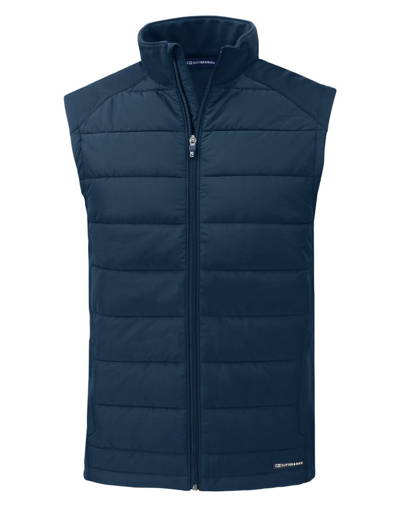 Cutter & Buck Evoke Recycled Honeycomb Fleece Mens Hybrid Full Zip Vest 37