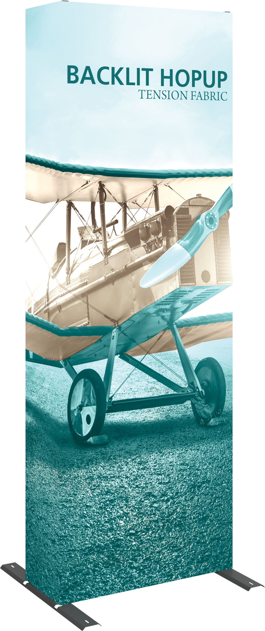 Hopup 2.5ft. Backlit Straight Full Height Display & Fitted Graphic