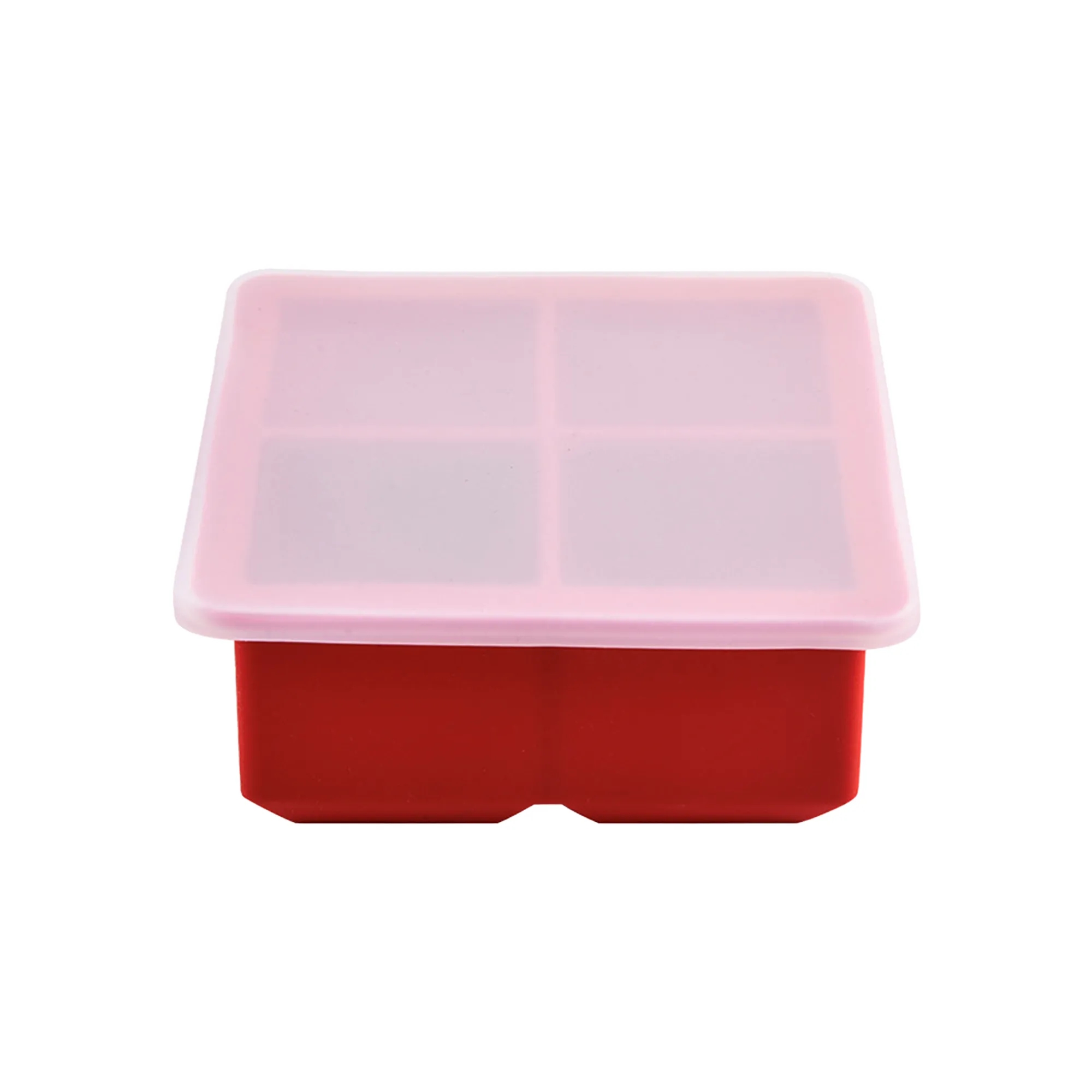 Silicone Square Ice Cube Tray With Lid 4