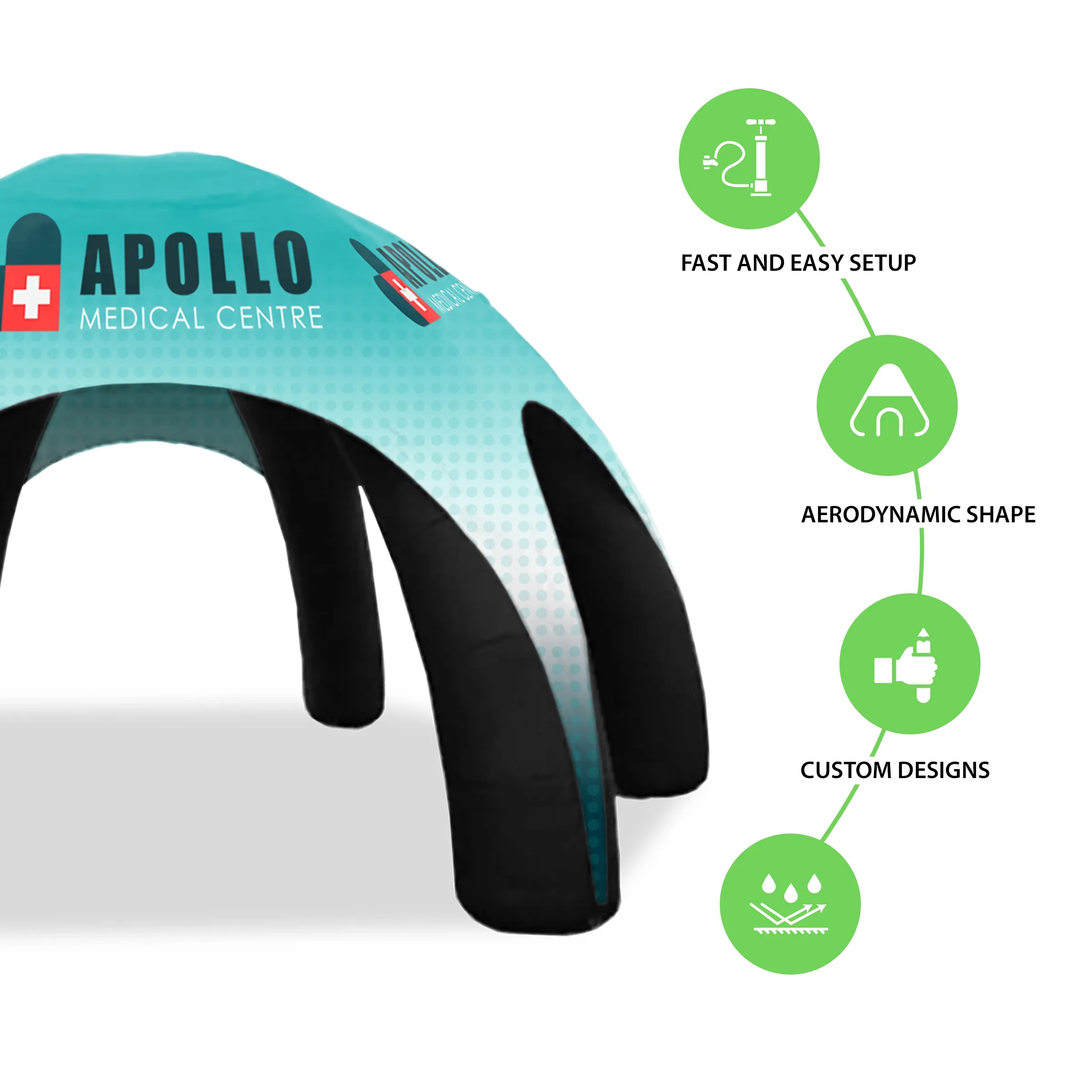 25' Custom Inflatable Spider Tent with 6 legs with Canopy 5