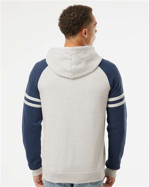 Unisex Nublend® Varsity Colorblocked Raglan Hooded Sweatshirt - 97CR 14