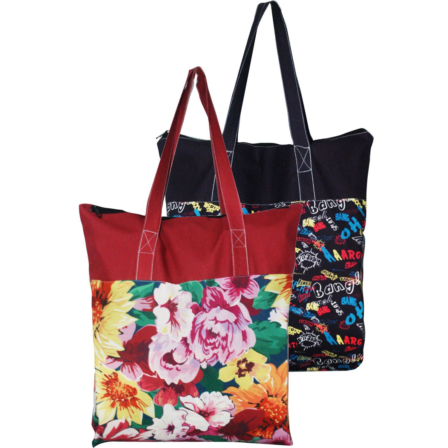 Grocery Cotton bags 15"x15"x3.25" Gusset Full Color Tote Bag 1