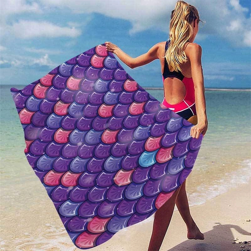 30" x 59" Full Color Microfiber Terry Beach Towel 2