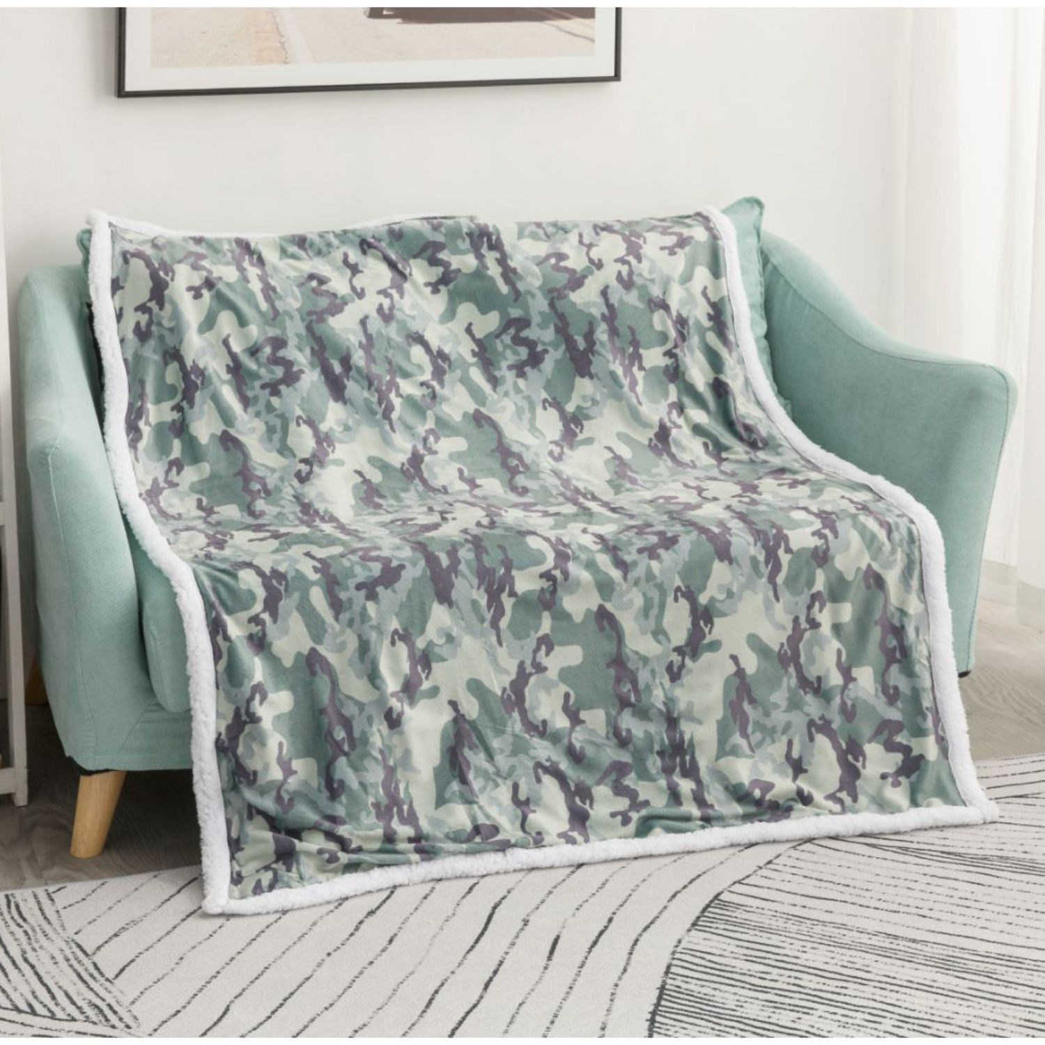 40x50 Luxury Sherpa Plush Crystal Velvet Sublimation Blanket 2