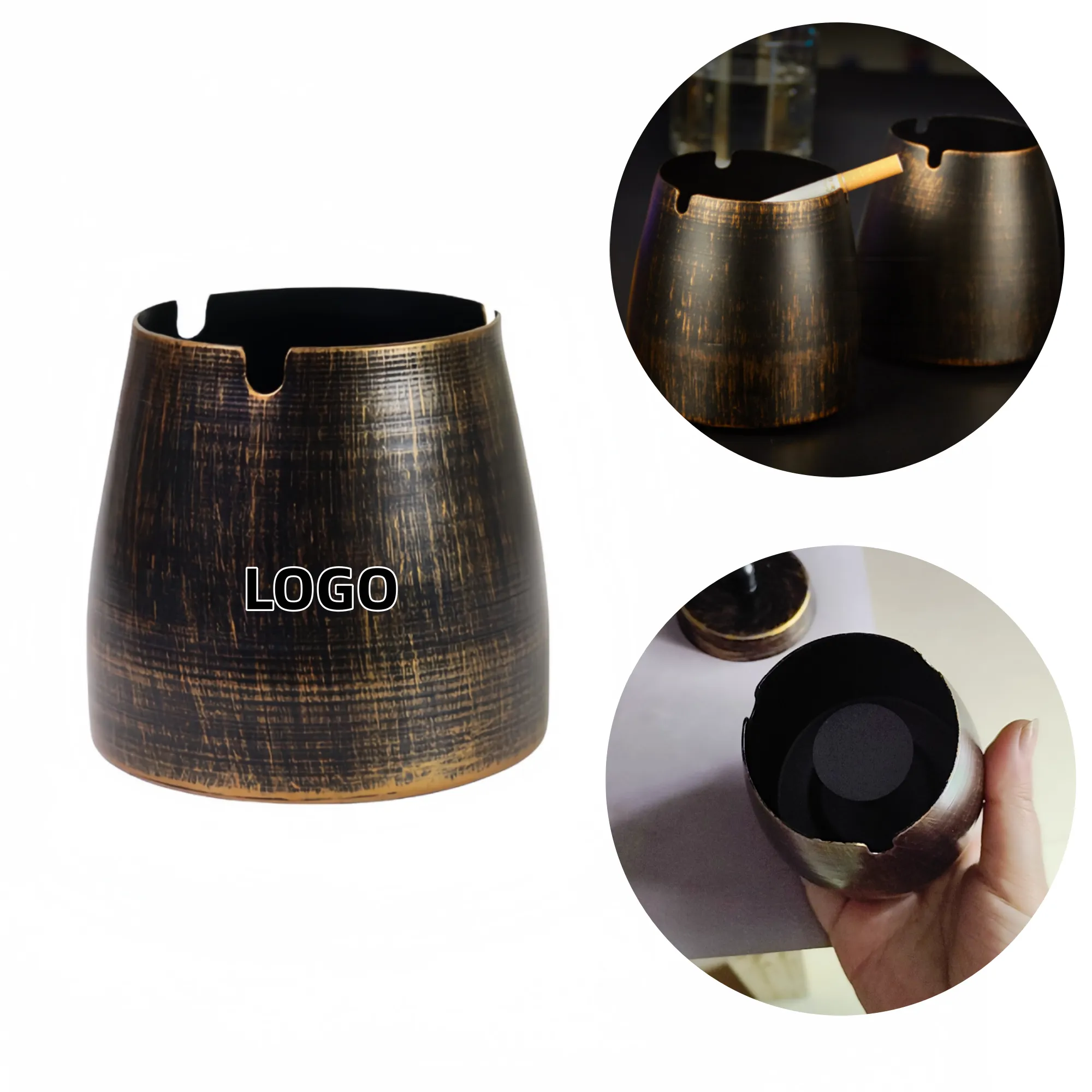 Iron Art Retro Windproof Ashtray