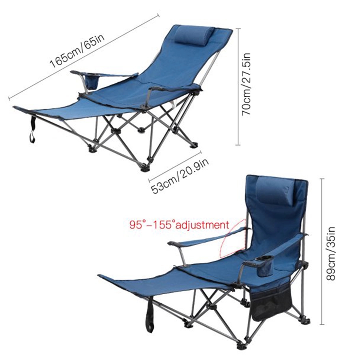 2 In 1 Folding Camping Chair 4