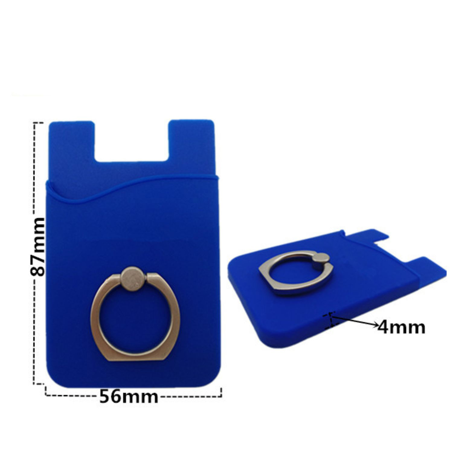 Silicone Phone Wallet With Finger Ring Stand 2