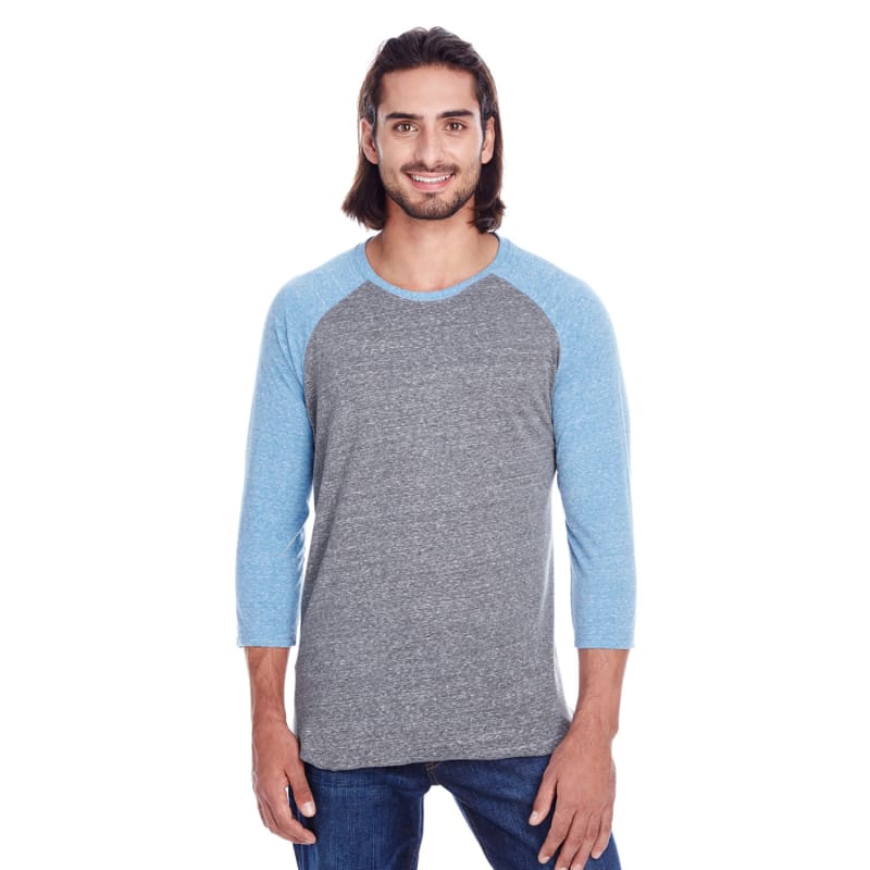Threadfast Apparel Unisex Triblend 3/4-Sleeve Raglan 21