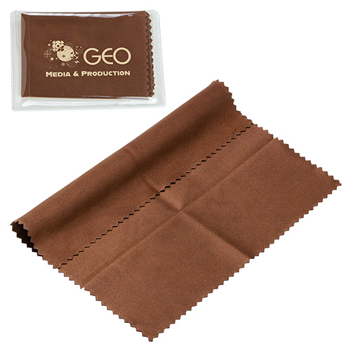 6" x 6" 220GSM Microfiber Cleaning Cloth in Clear PVC Case 38