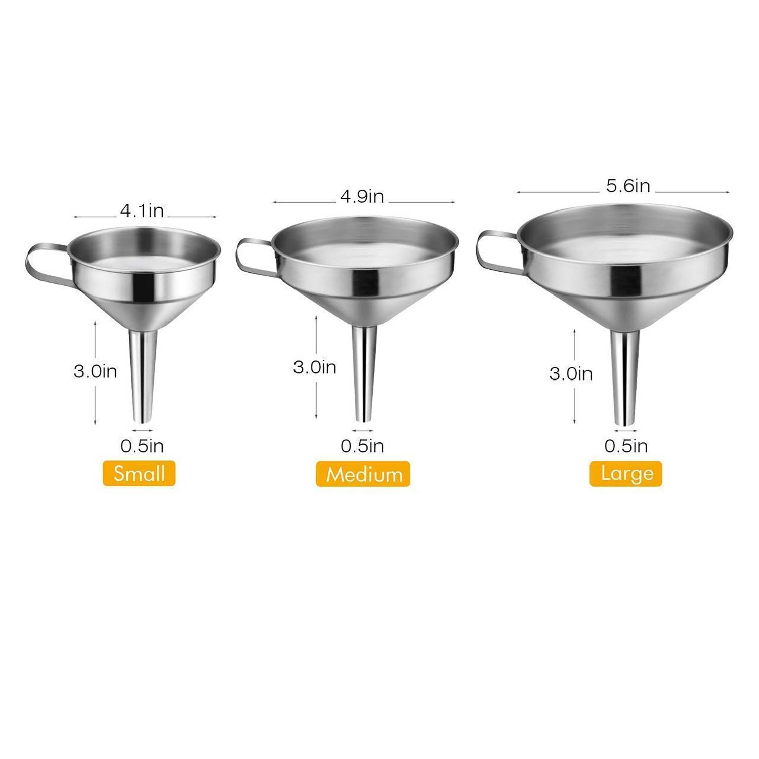 Stainless Steel Funnel W/ Handle Design And Filte 5