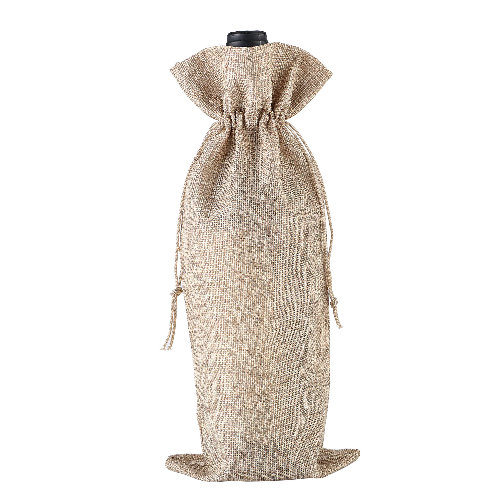 Christmas Burlap Linen Wine Bags 6