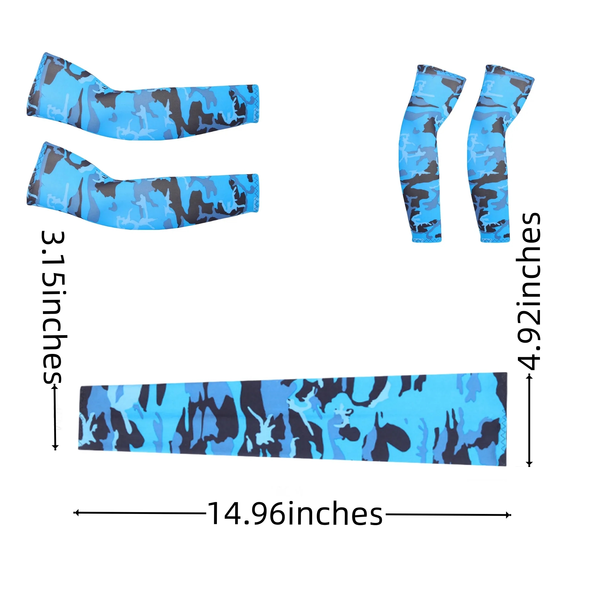 MOQ 50 Set Outdoor Sports Ice Silk Sunscreen Arm Sleeves 2