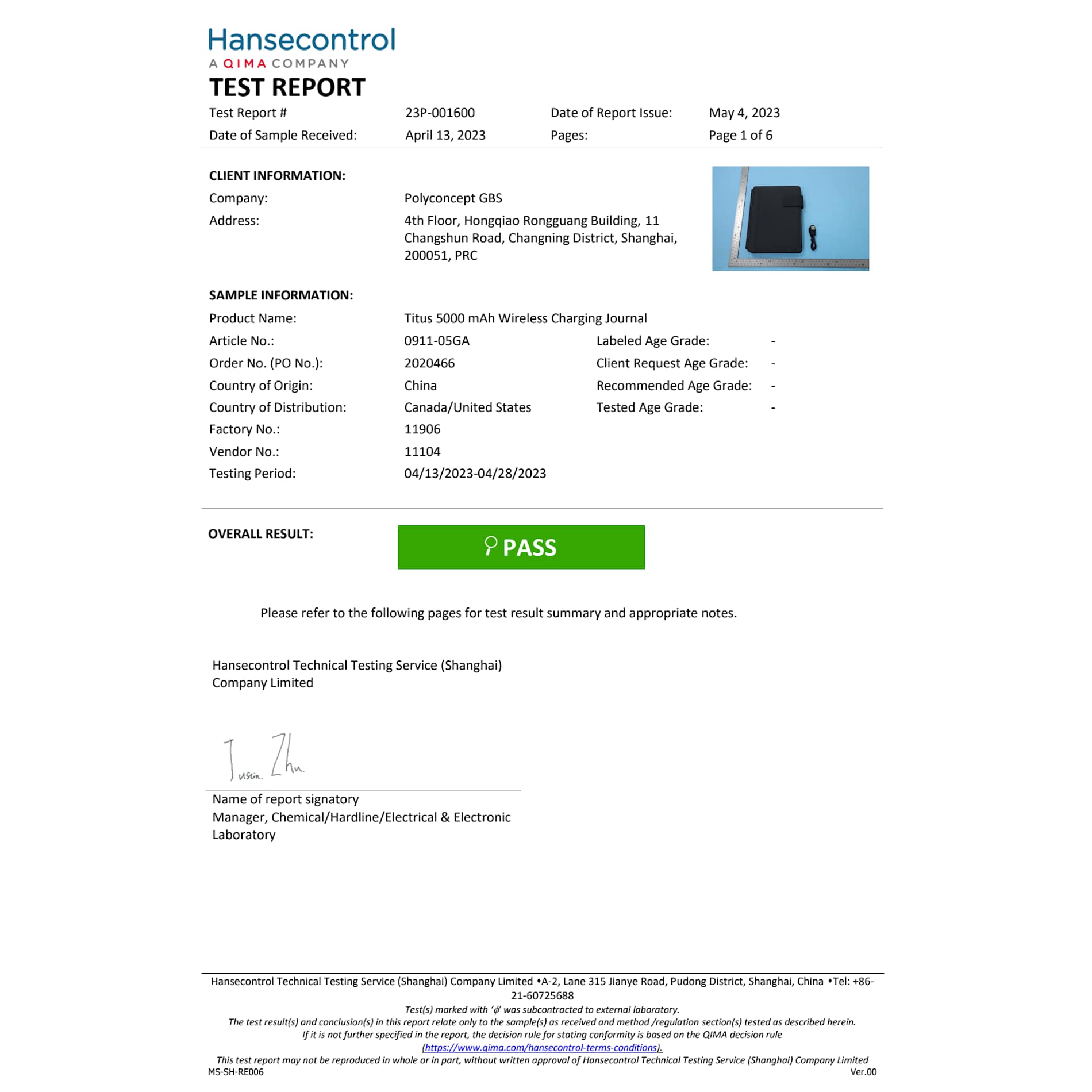 FSC® Mix Titus 5000 mAh Wireless Charging Journal 17