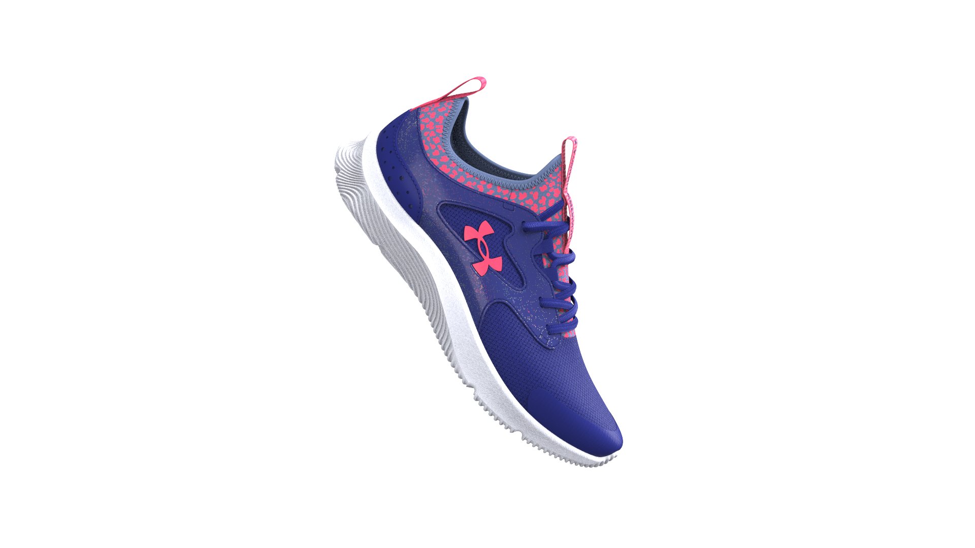 UA Infinity 2.0 AL Printed Girls' Pre-School Running Shoes, custom youth shirt with logo imprint 2