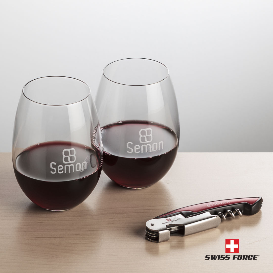 Swiss Force® Opener & Carlita Stemless Wine 21