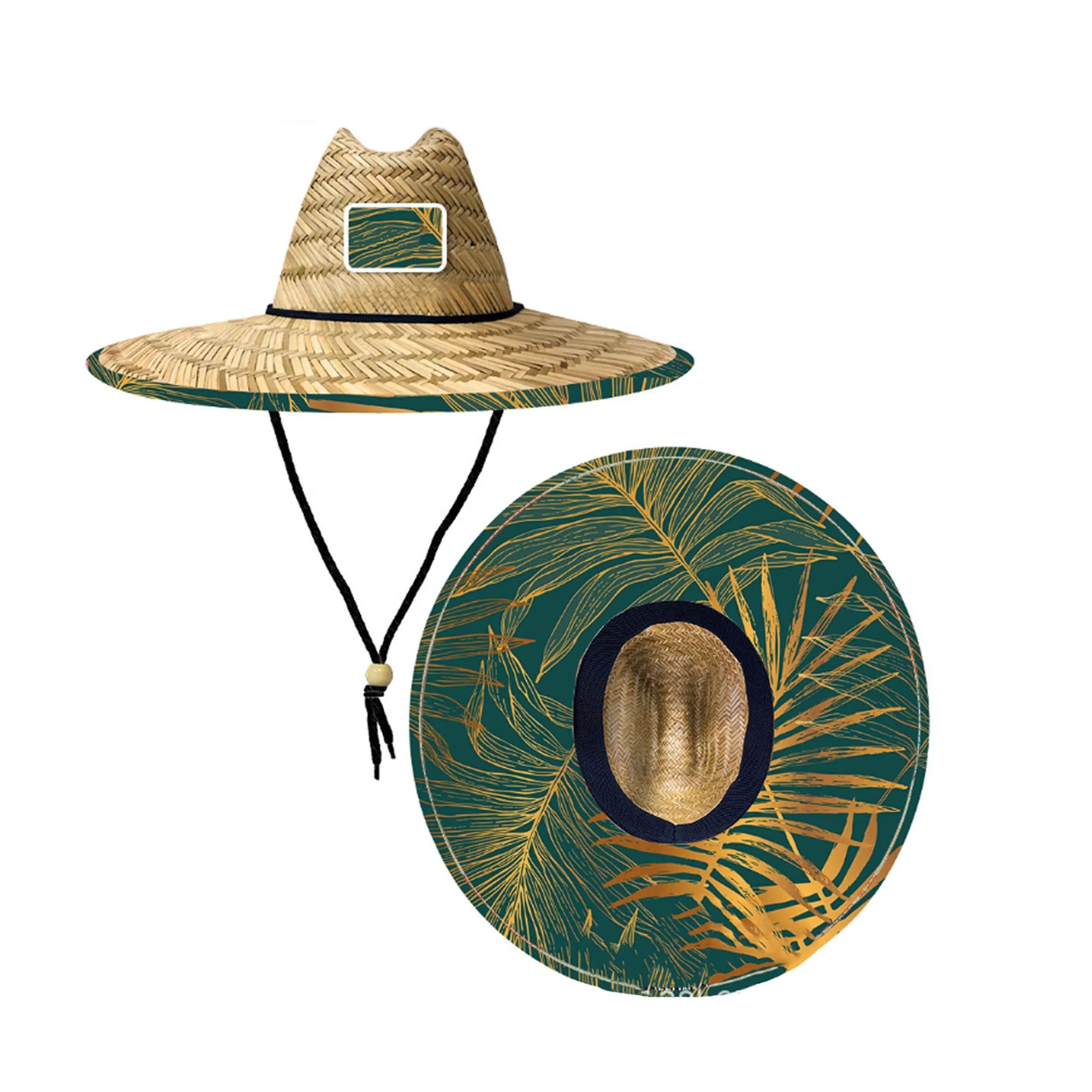 Lifeguard Straw Hat w/Custom Patch MOQ 50pcs 3