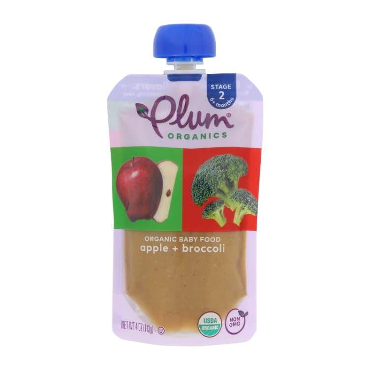 Plum Organics Baby Food 12pk - Apple Broccoli 1