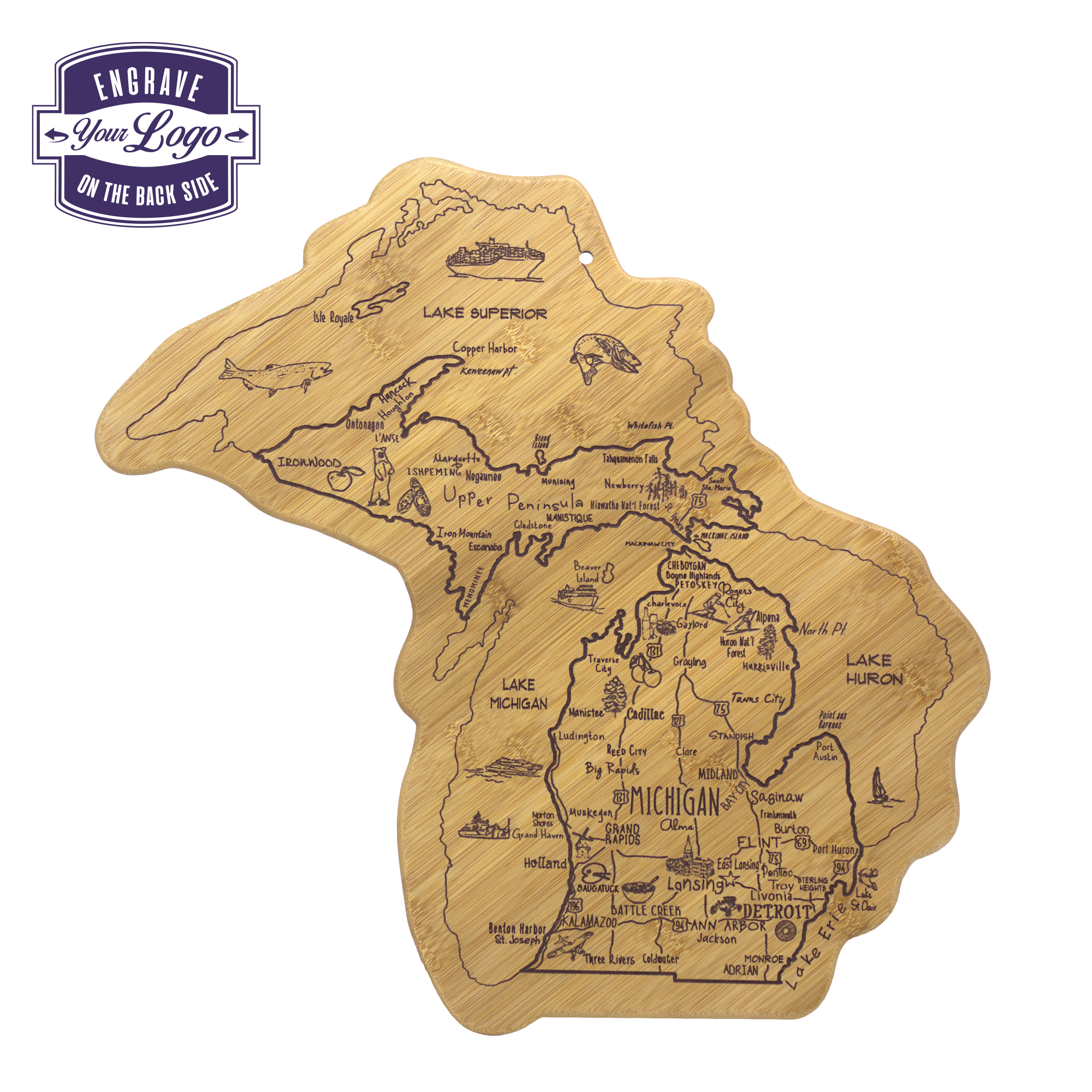 Destination Michigan Cutting & Serving Board
