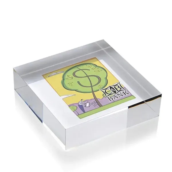 Square Crystal Paperweight 5
