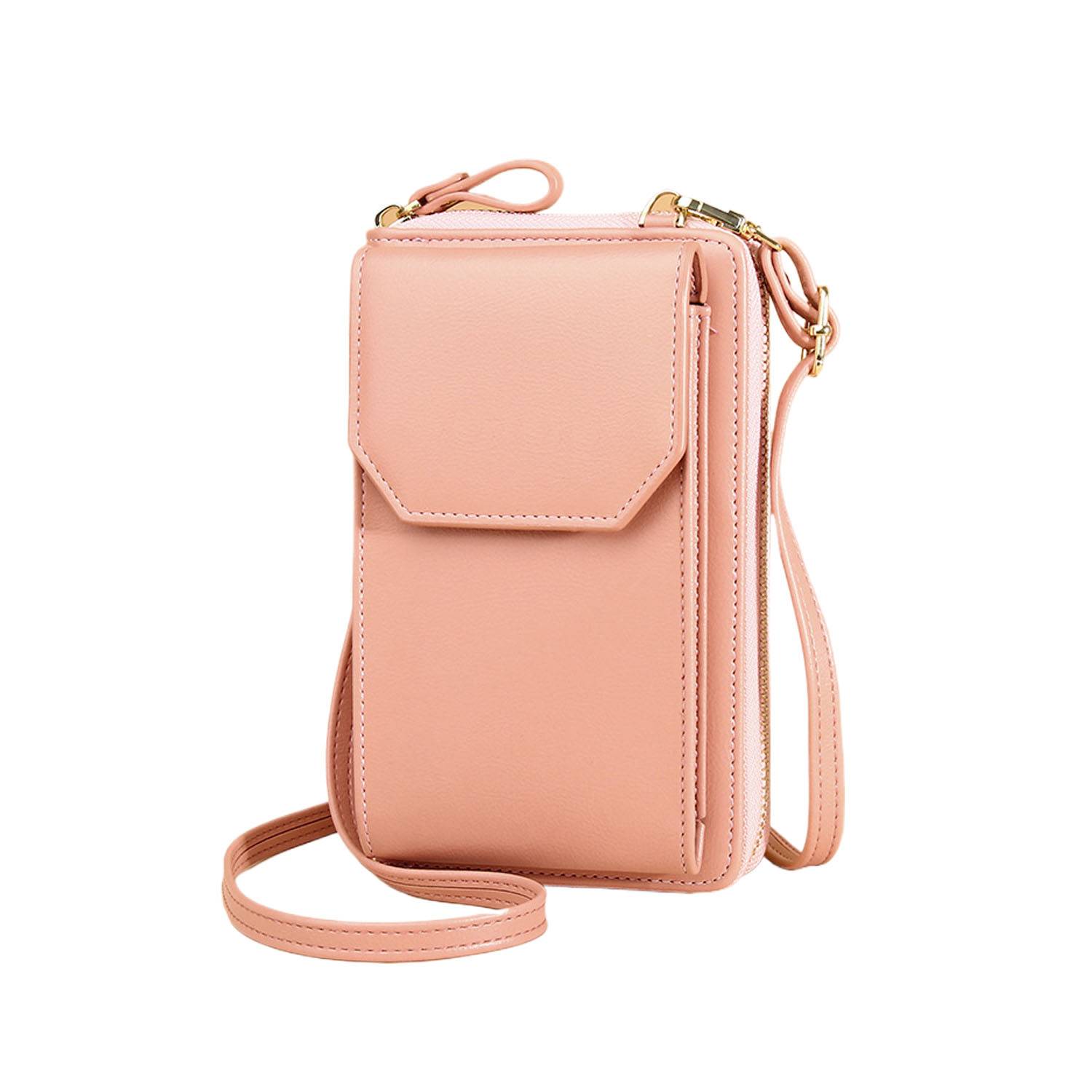 Women RFID PU Leather Crossbody Wallet w/Card Slots 3