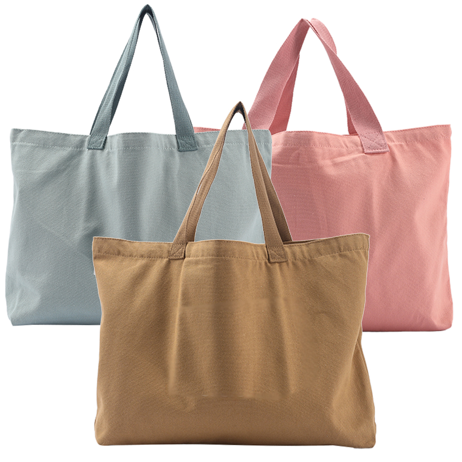 Cotton Canvas Shopping Tote Bag 1