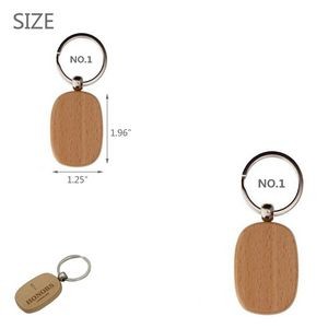 Customizable Wooden Multi Shapes Keychain 8