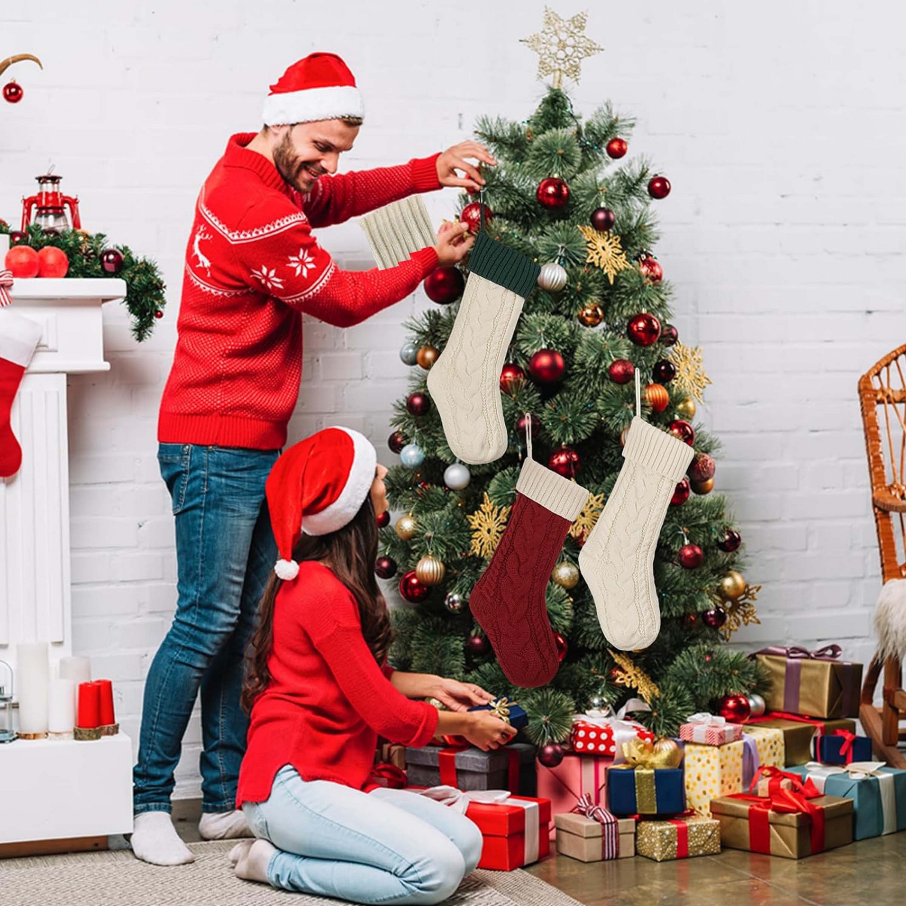Knitted Christmas Stockings 8