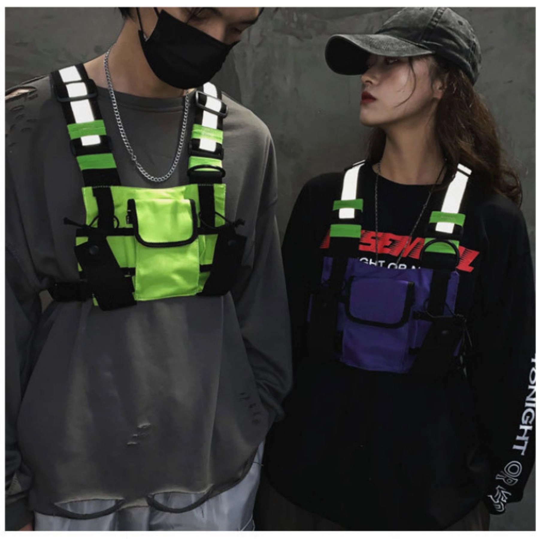 Tactical Reflective Vest Chest Pack 6