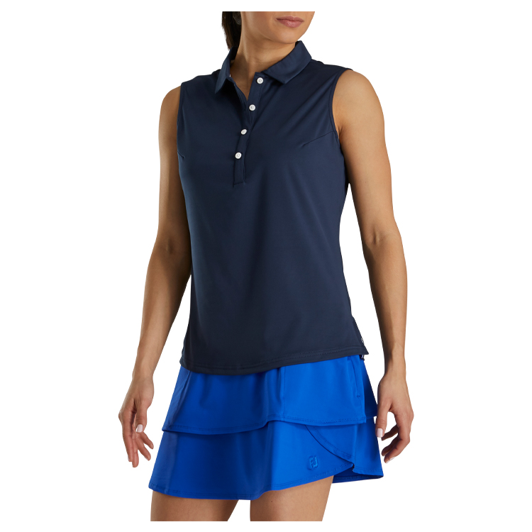 FootJoy Ladies Sleeveless Essential Shirt- Solid 4