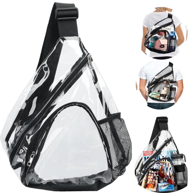 Clear PVC Crossbody Bag With Adjustable Strap 7