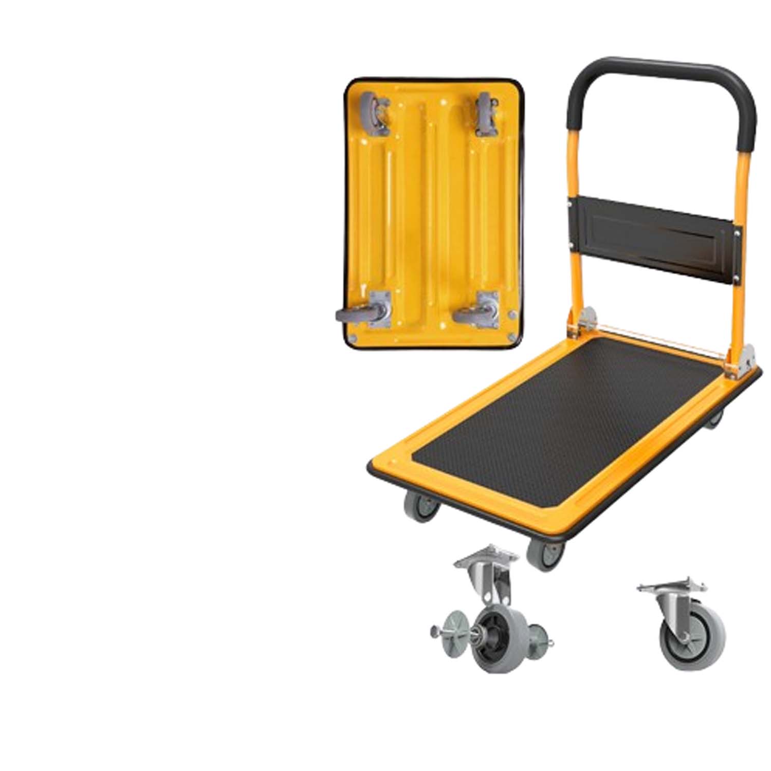 Foldable Rolling Hand Truck Platform Dolly Cart 4