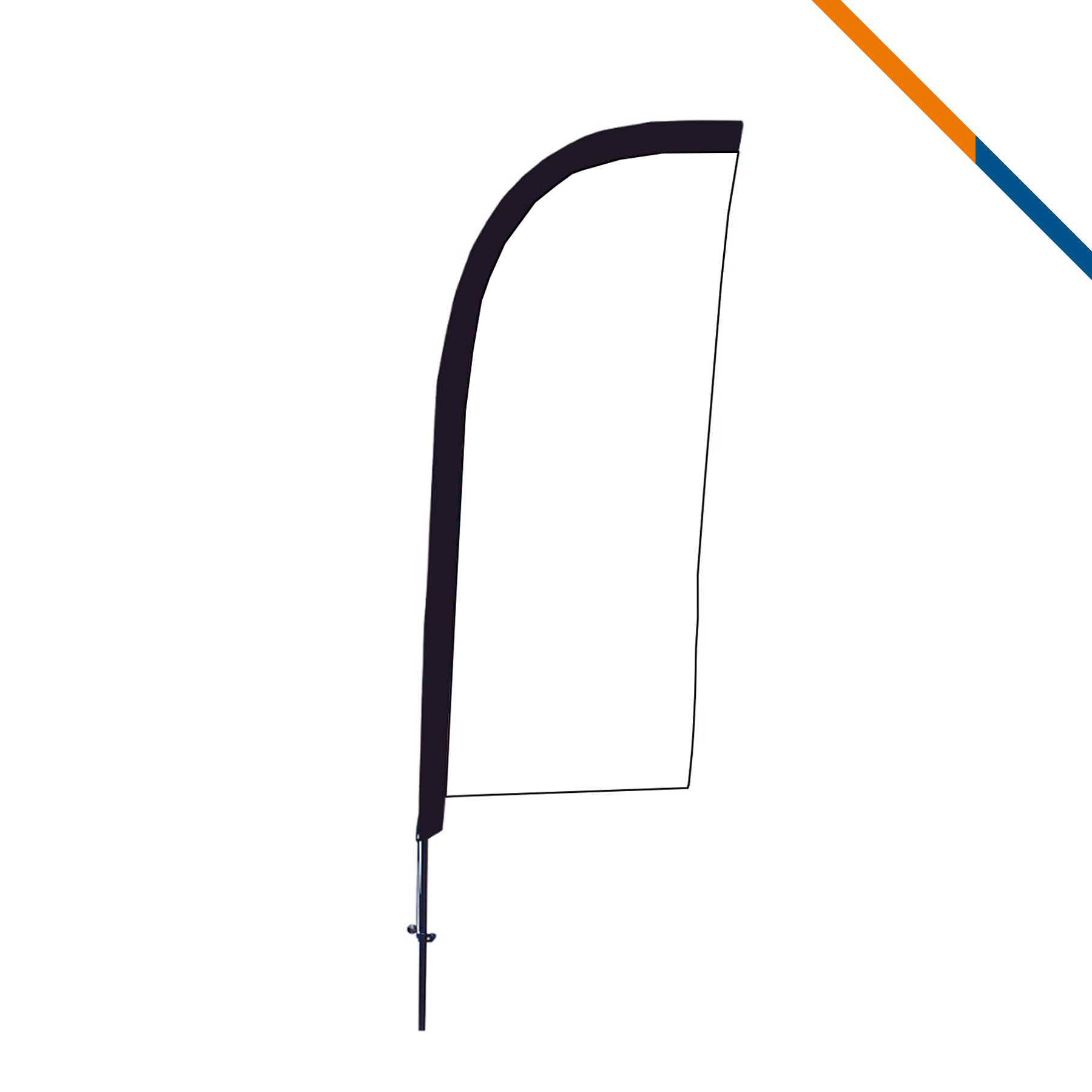 7' Aquarius Single-Sided Straight Flag 4