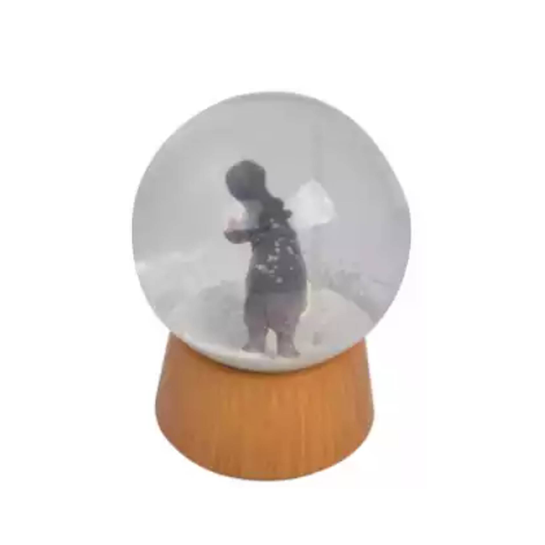 Custom Hippo Snow Globe Ornament 2