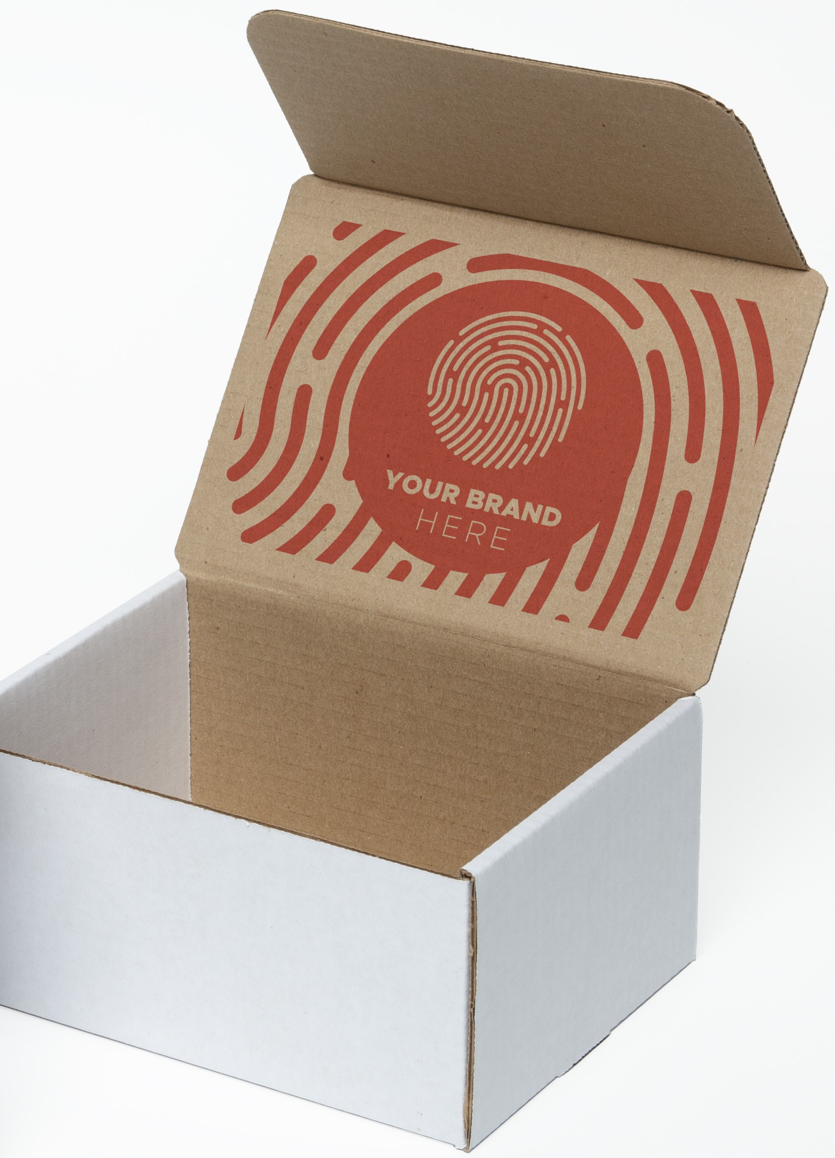 One Color White Display Mailer Box w/Inside Imprint (8" x 6" x 4")