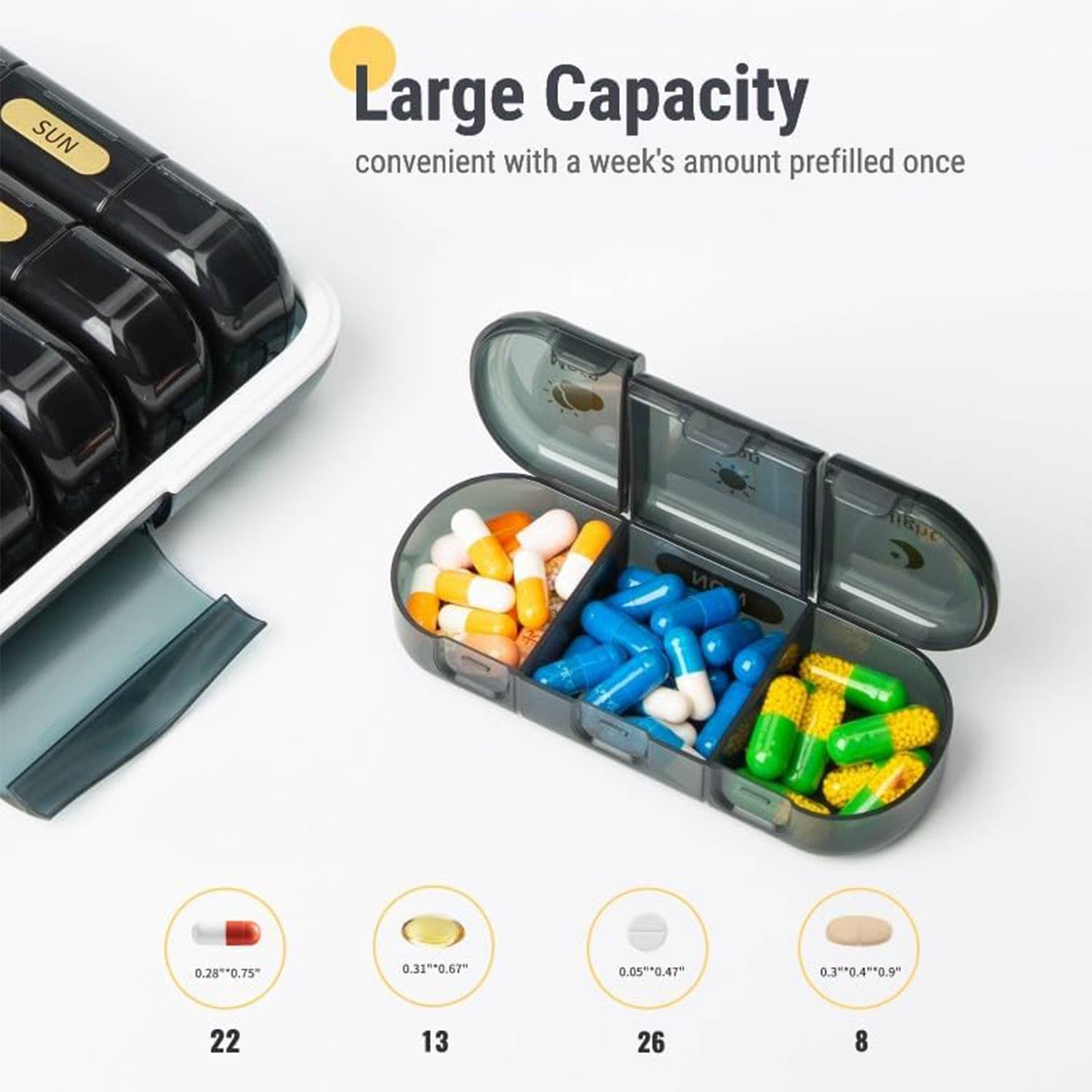 Multi Compartment Medicine Storage Box 5