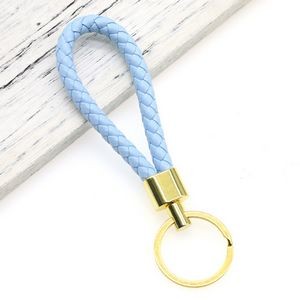 Stylish Weaved PU Leather Keychain with Metal Buckle 21