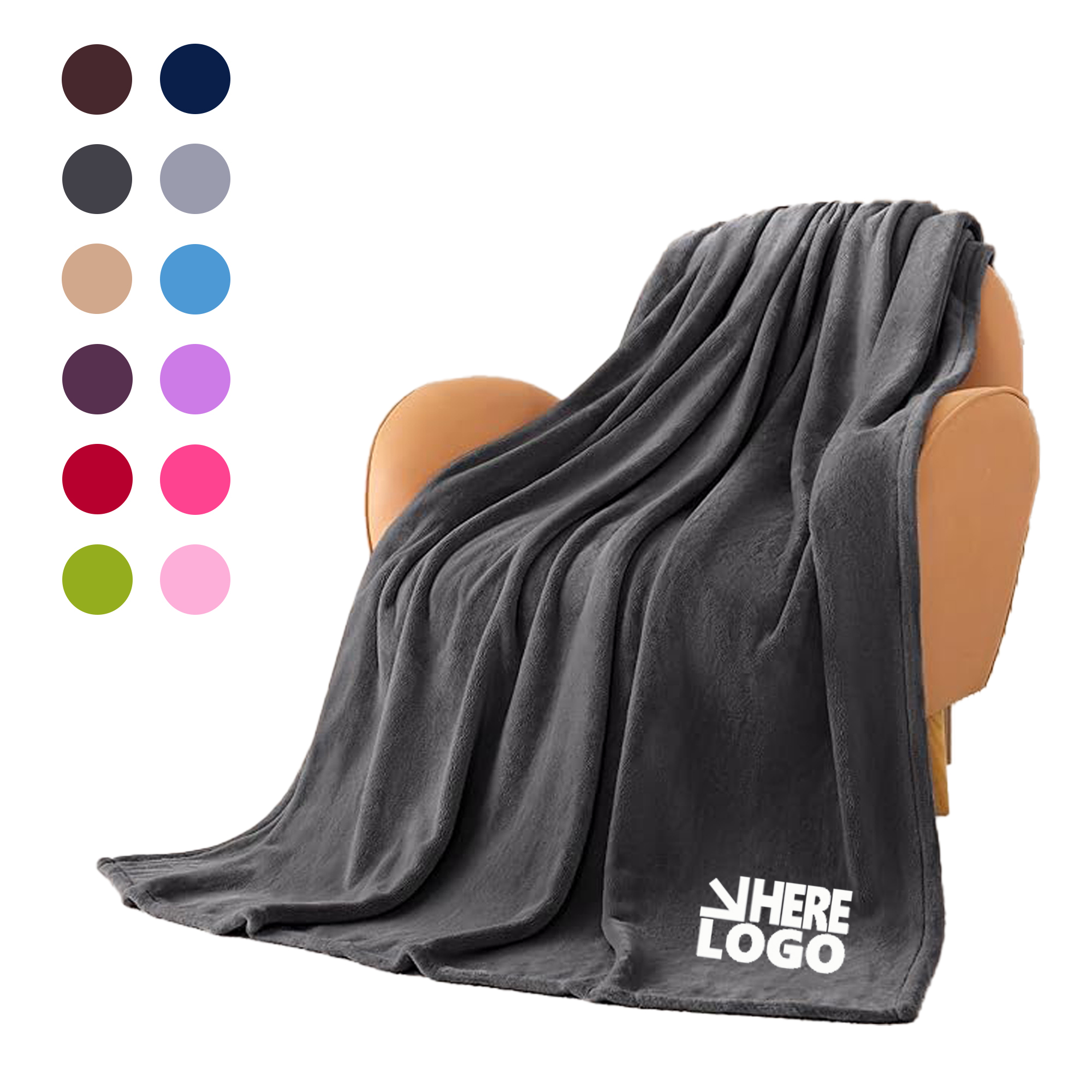 39" x 28" Double-Sided Fleece Throw Blanket 1