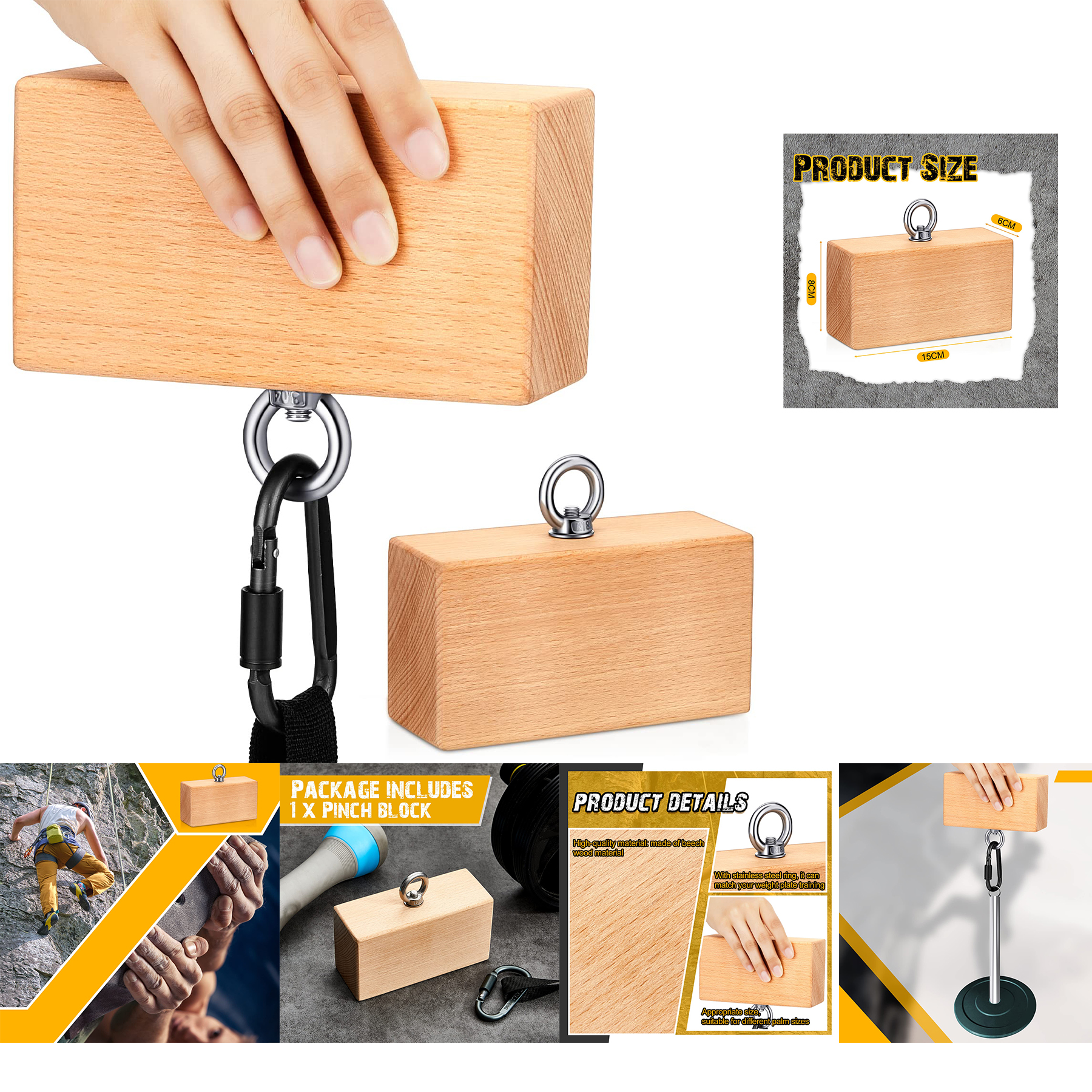 Wooden Pinch Block Grip 2