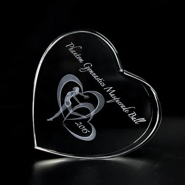 Crystal Heart shaped Paperweight 4