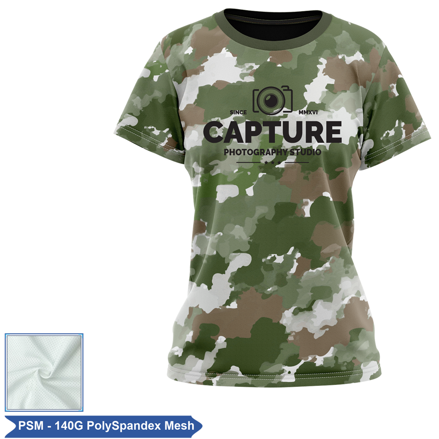 Women's Sublimation 140G Mesh Short Sleeve T-Shirt 2