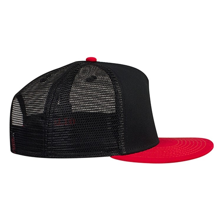 OTTO CAP® OTTO SNAP 5 Panel Pro Style Mesh Back Trucker Snapback Hat 22