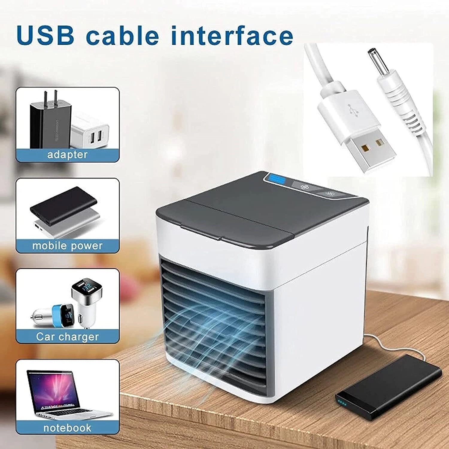 USB Air Cooler Desk Fan Conditioner 2