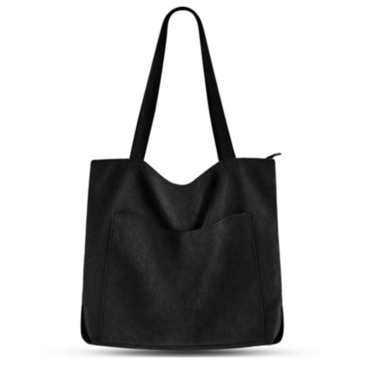 Women's Large Corduroy Tote Handbag with Shoulder Strap 3