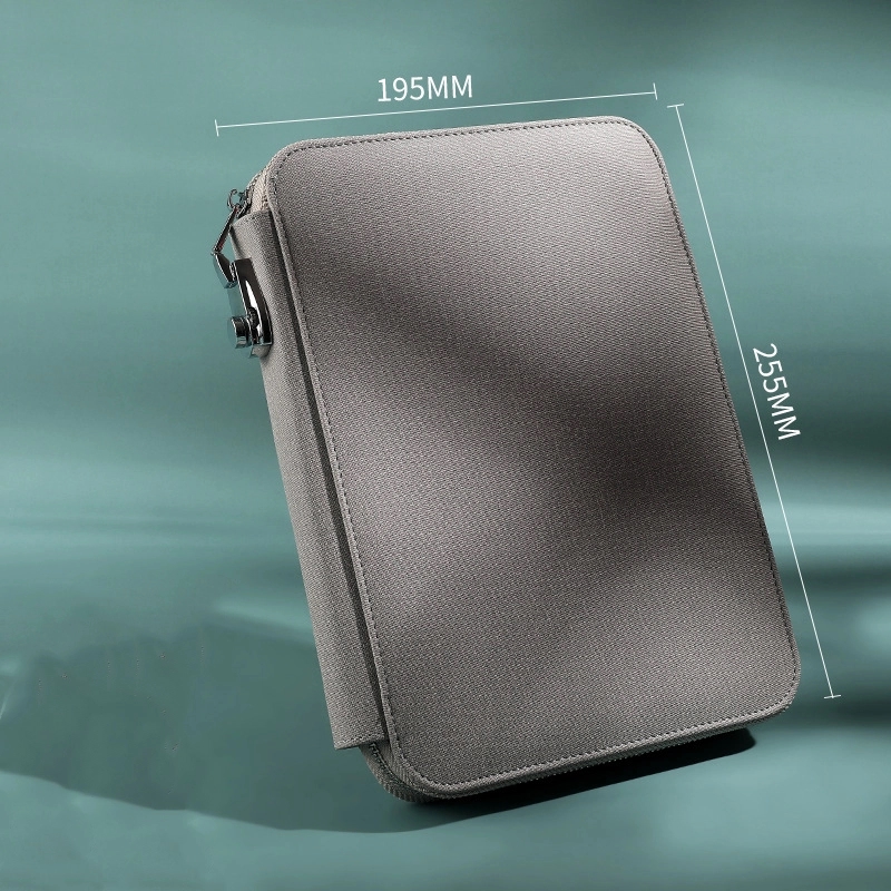 PU Multifunction B5 Business Zippered Notebook with Lock 14