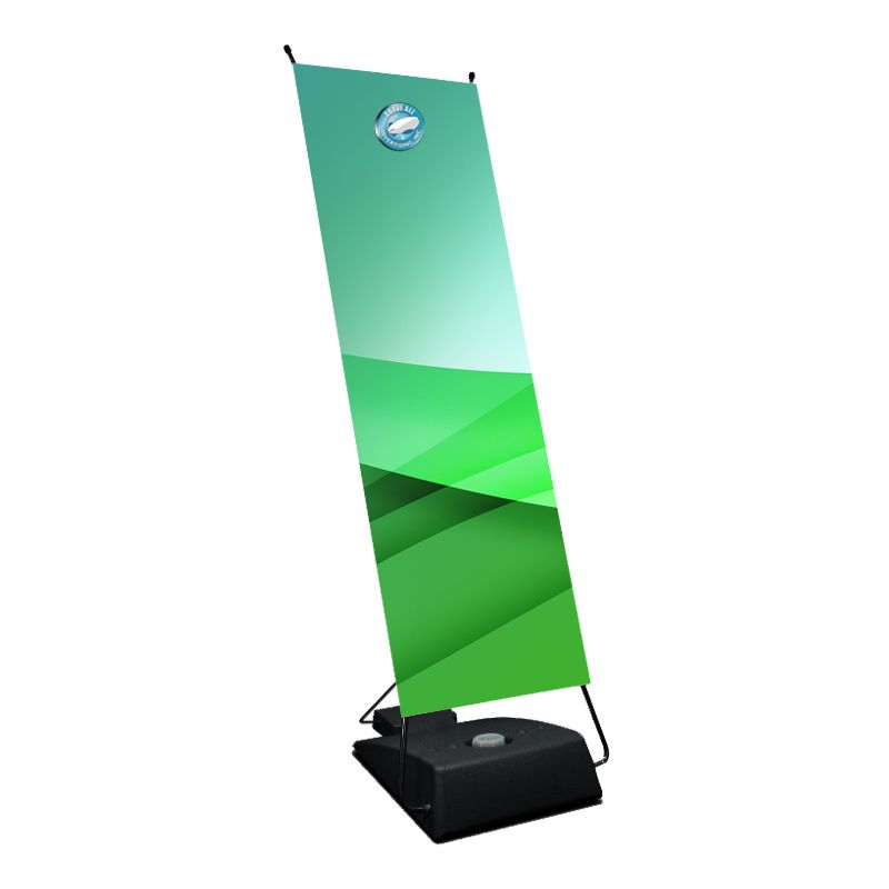 X-Banner with Water Base Kit - Single Sided, Fabric - 30"W x 77"H 1