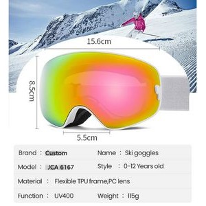 UV400 Kids Ski Goggles 2