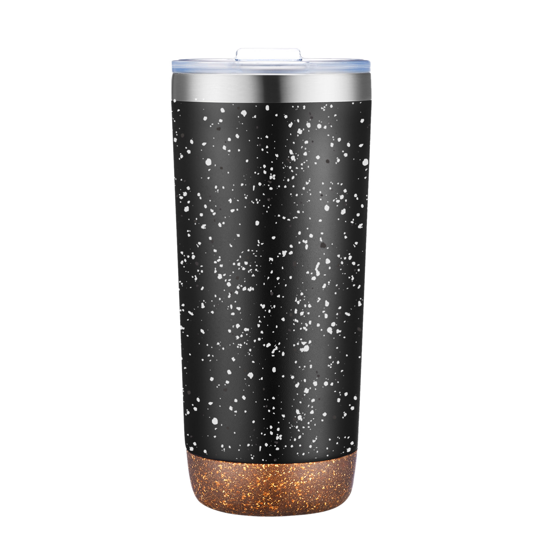 22 oz. Speckled Design Double Wall Steel Cork Bottom Tumbler 2